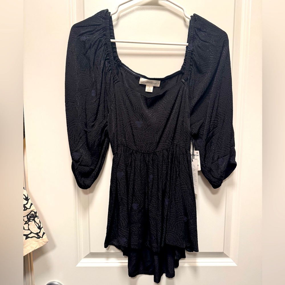 Treasure & Bond Black Blouse w/ Open Back